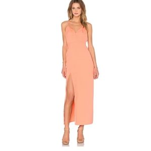 NWT NBD Will You Maxi Dress Peach Size Large